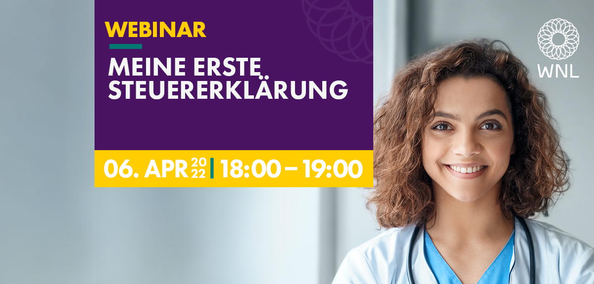 Webinar für junge Medizinerinnen: Meine 1. Steuererklärung