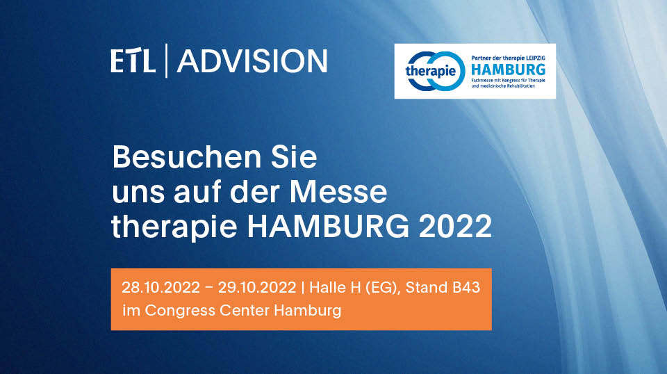 ETL ADVISION auf der Messe therapie HAMBURG 2022