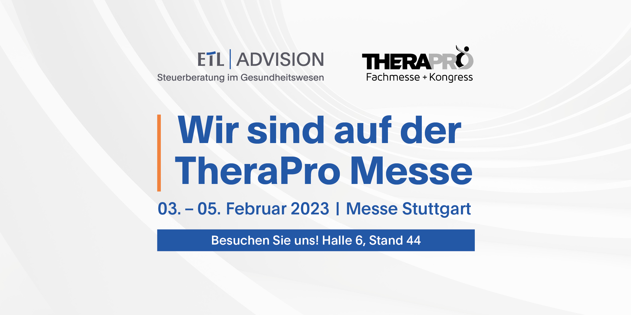 ETL ADVISION auf der Messe TheraPro in Stuttgart 2023