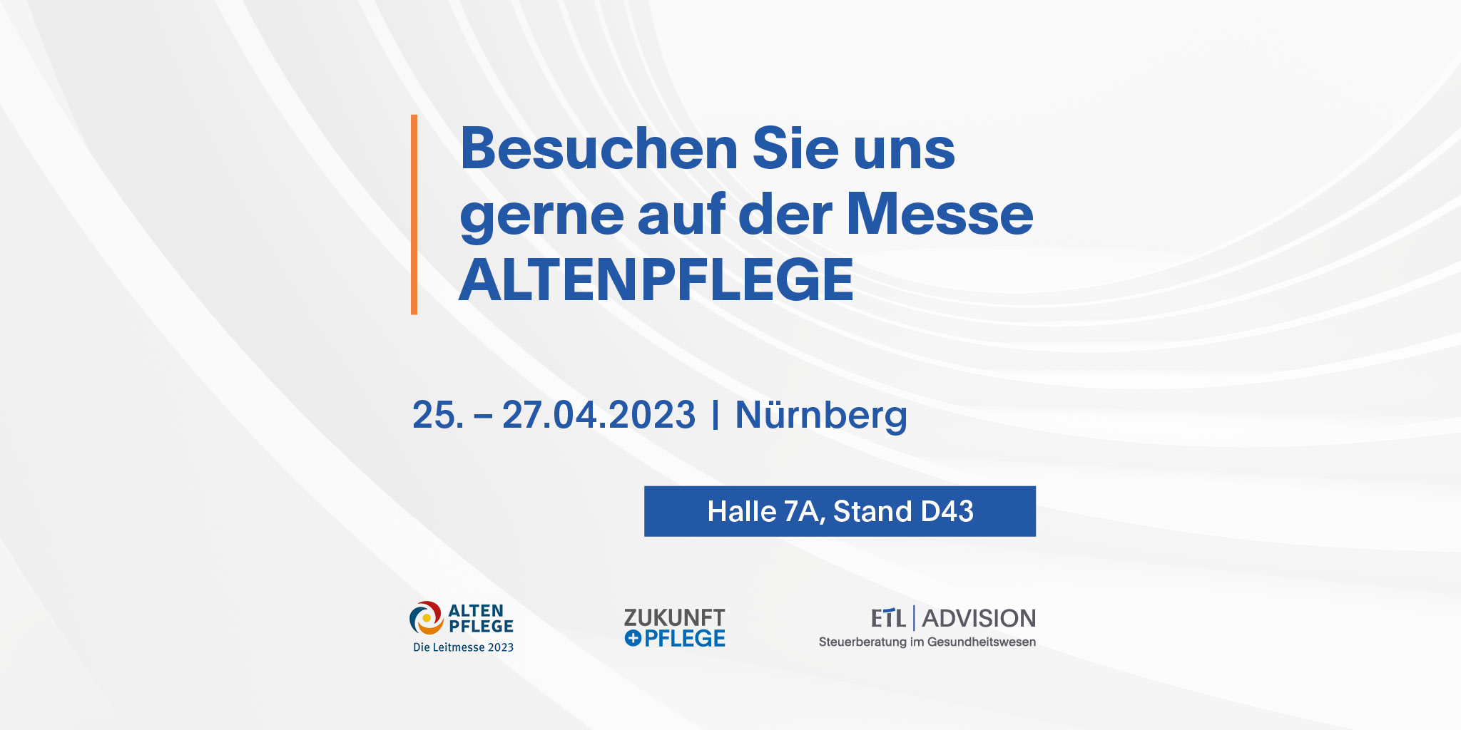 Unsere Pflege-Experten auf der Messe Altenpflege 2023 in Nürnberg