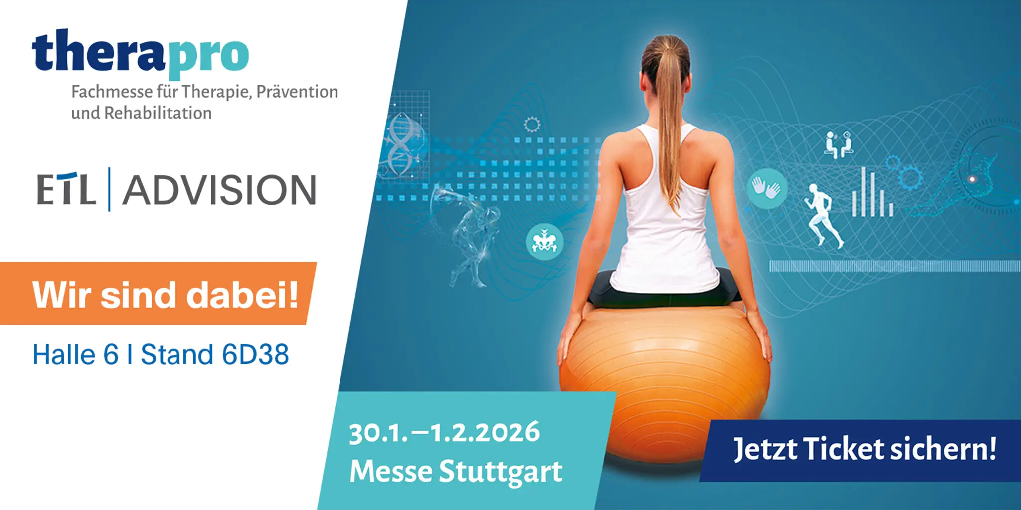 Treffen Sie ETL ADVISION auf der therapro 2026 in</br>Stuttgart!