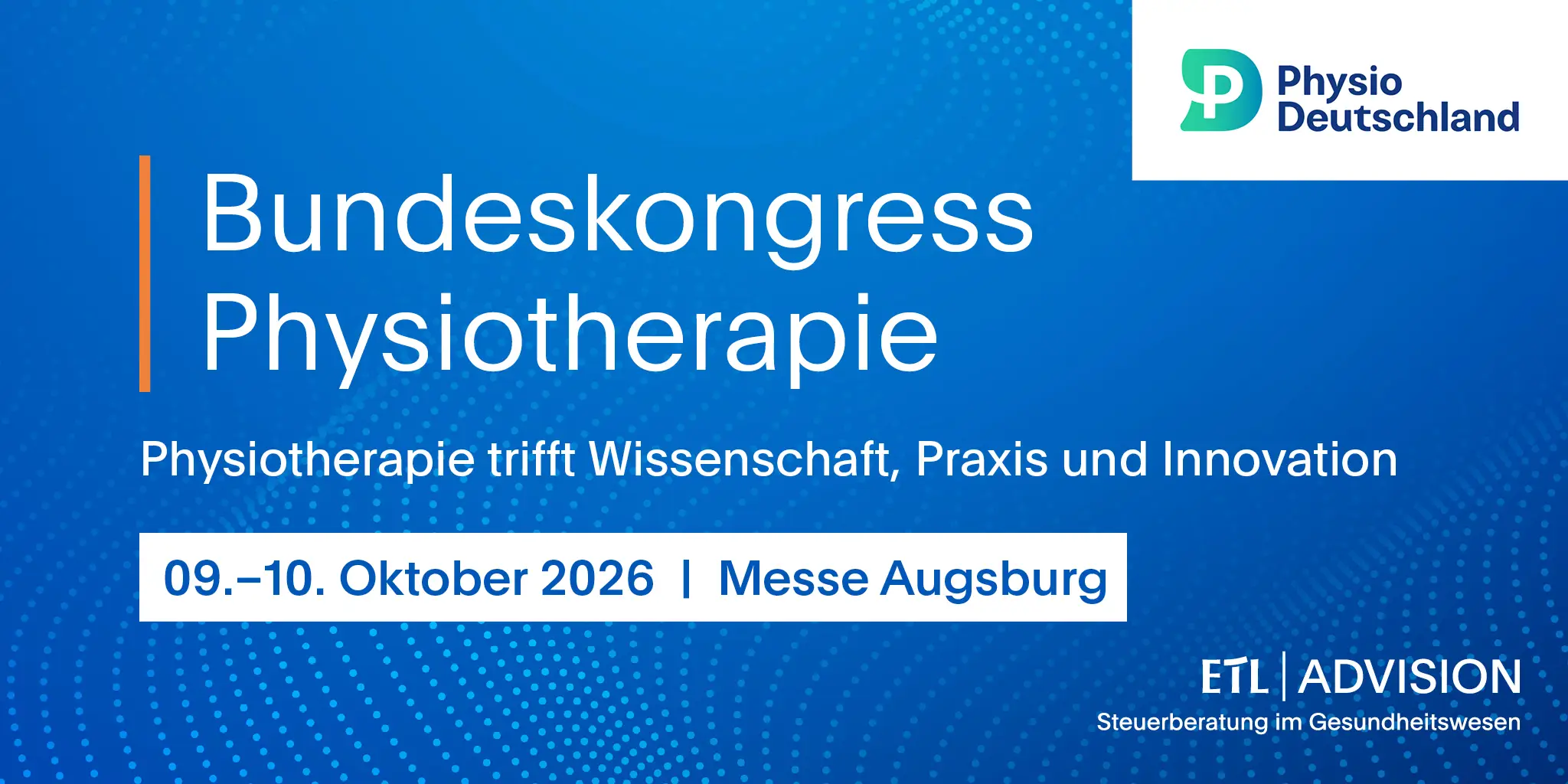 ETL ADVISION auf dem Bundeskongress Physiotherapie 2026