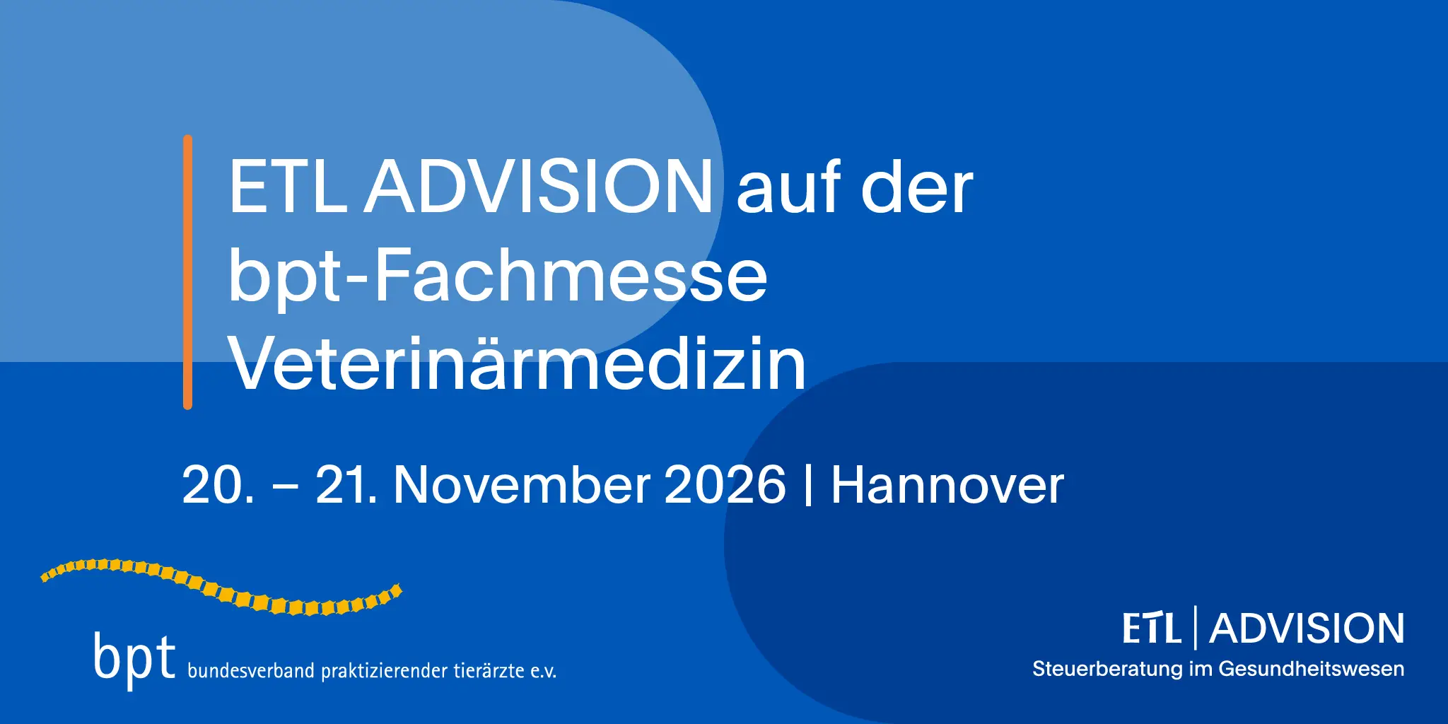 ETL ADVISION auf der bpt-Fachmesse Veterinärmedizin